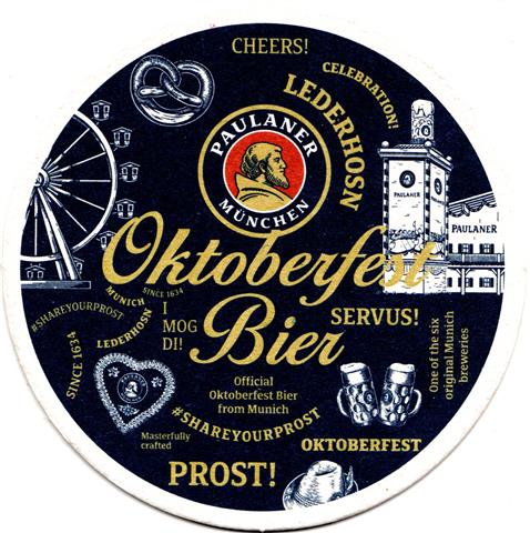 m�nchen m-by paulaner oktoberfestbier 1a (rund215-hg dunkel)